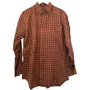 New OOBE Vintage Men’s Red Plaid LS Button‎ Down Shirt 90’s Sz MED casual Hiking